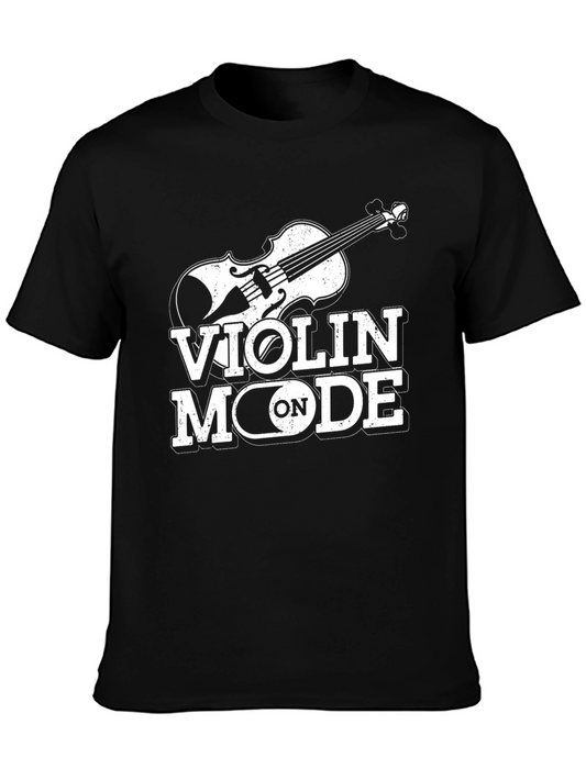 Violin Mode On - Graphic T-Shirt for Musicians