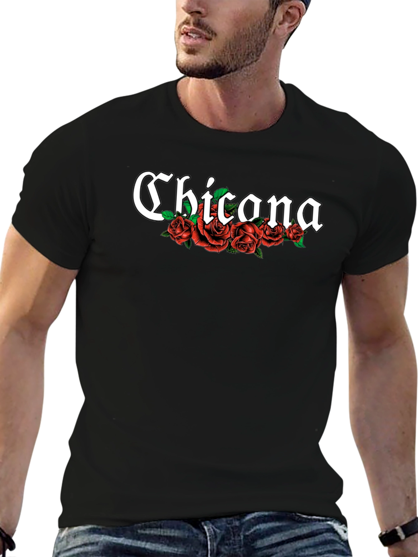 Chicana Rose T-Shirt - Black Tee