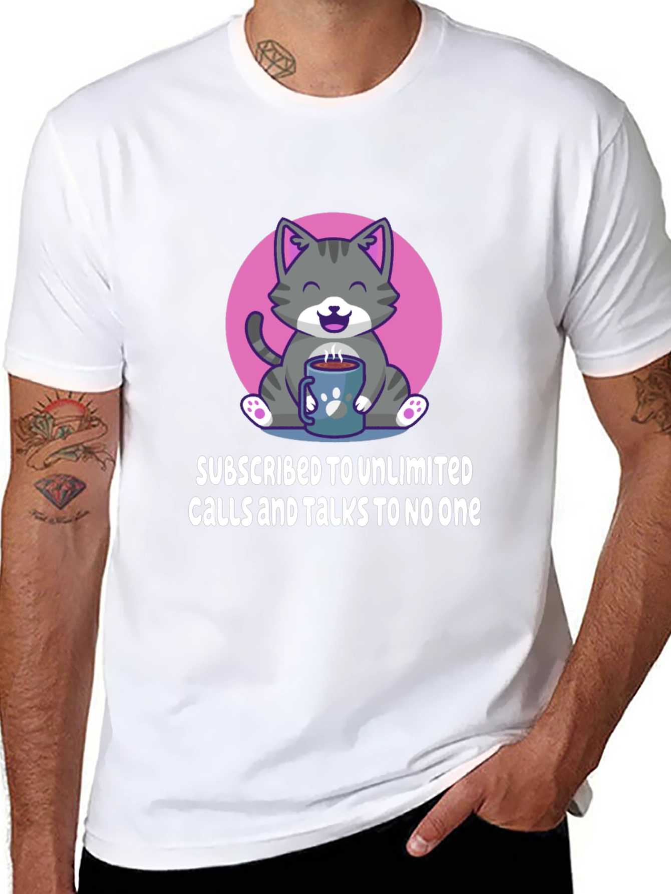 Cat Lover T-Shirt: Unlimited Calls Talks to No One