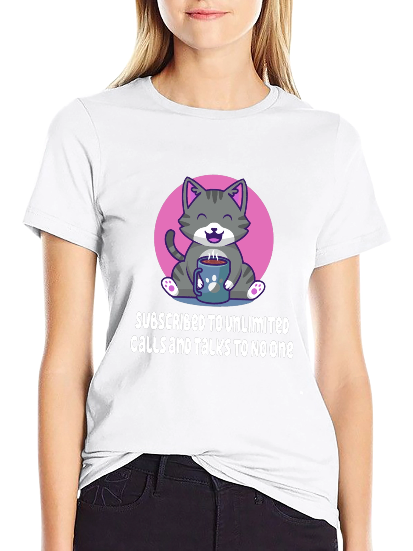 Cat Lover T-Shirt: Unlimited Calls Talks to No One