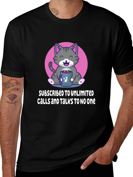 Cat Lover T-Shirt: Unlimited Calls Talks to No One