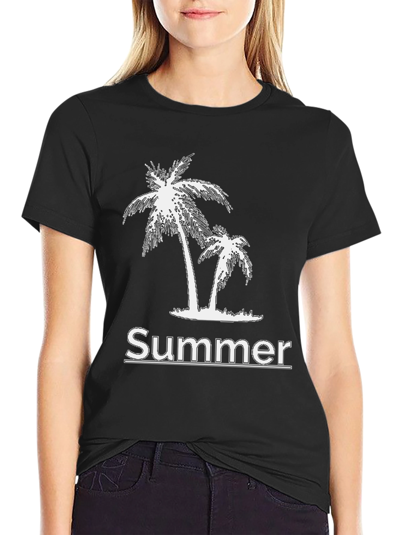 Summer Vibes Black Graphic Tee