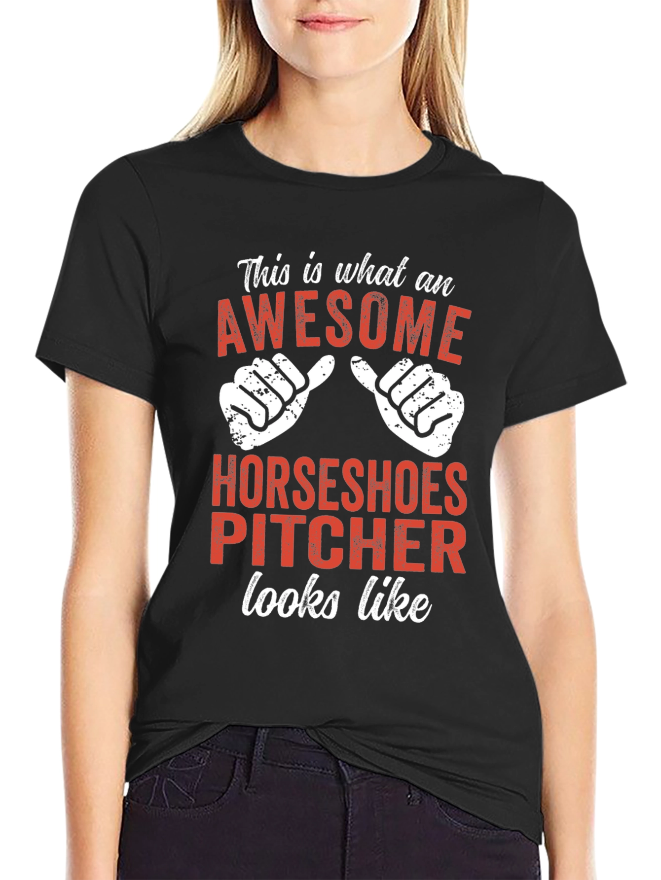 Awesome Horseshoes Pitcher T-Shirt - Funny Gift
