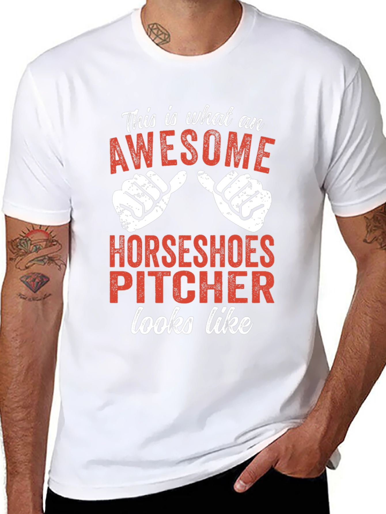 Awesome Horseshoes Pitcher T-Shirt - Funny Gift