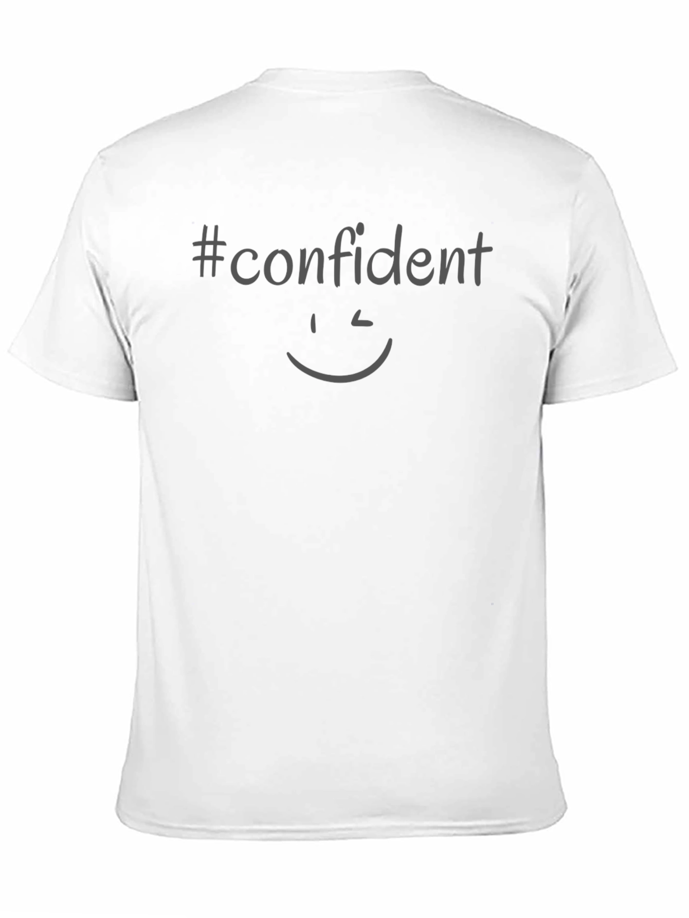 #Confident Graphic Tee - Black Casual Shirt