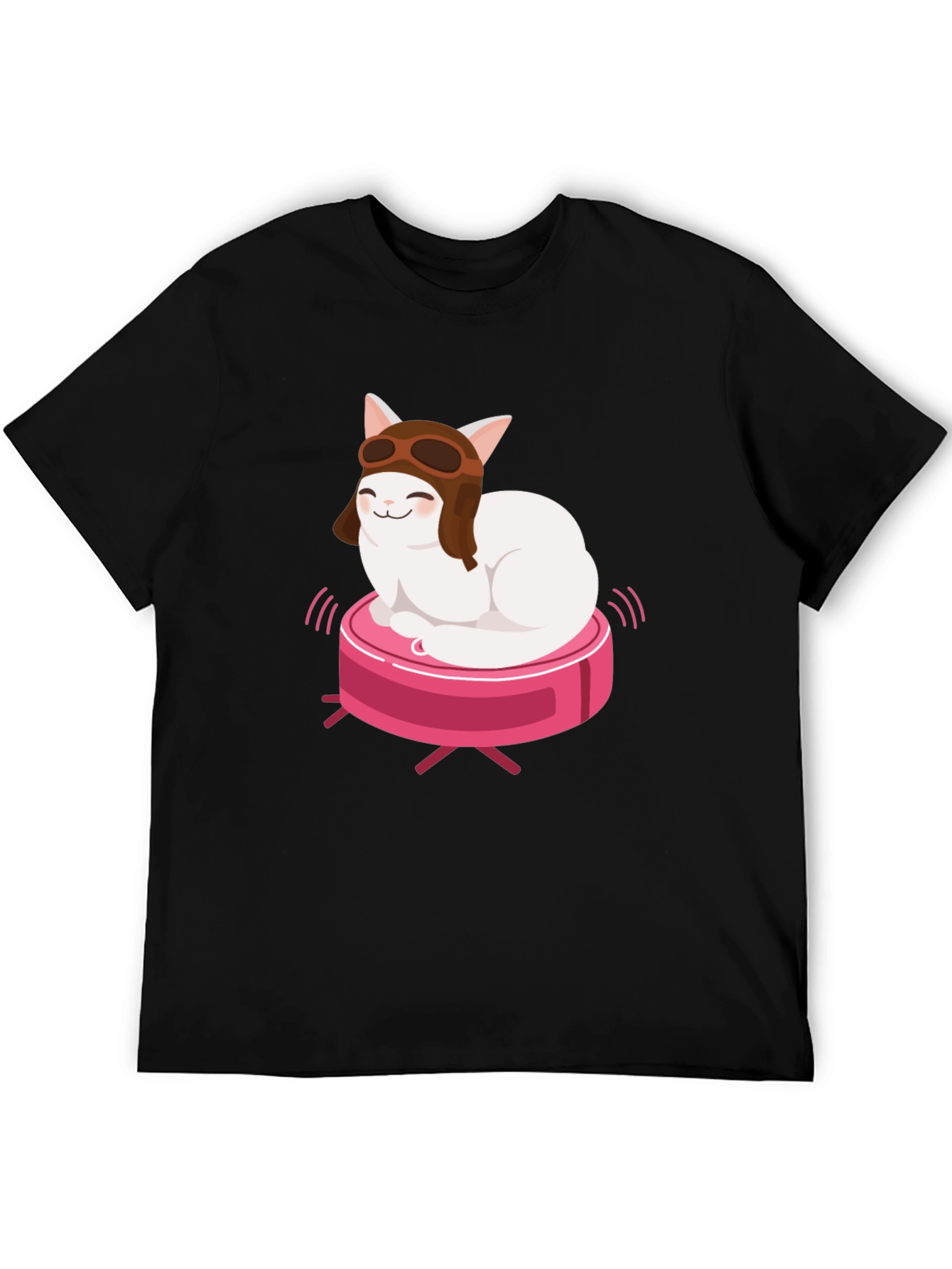 Cat Pilot on Robot Vacuum T-Shirt