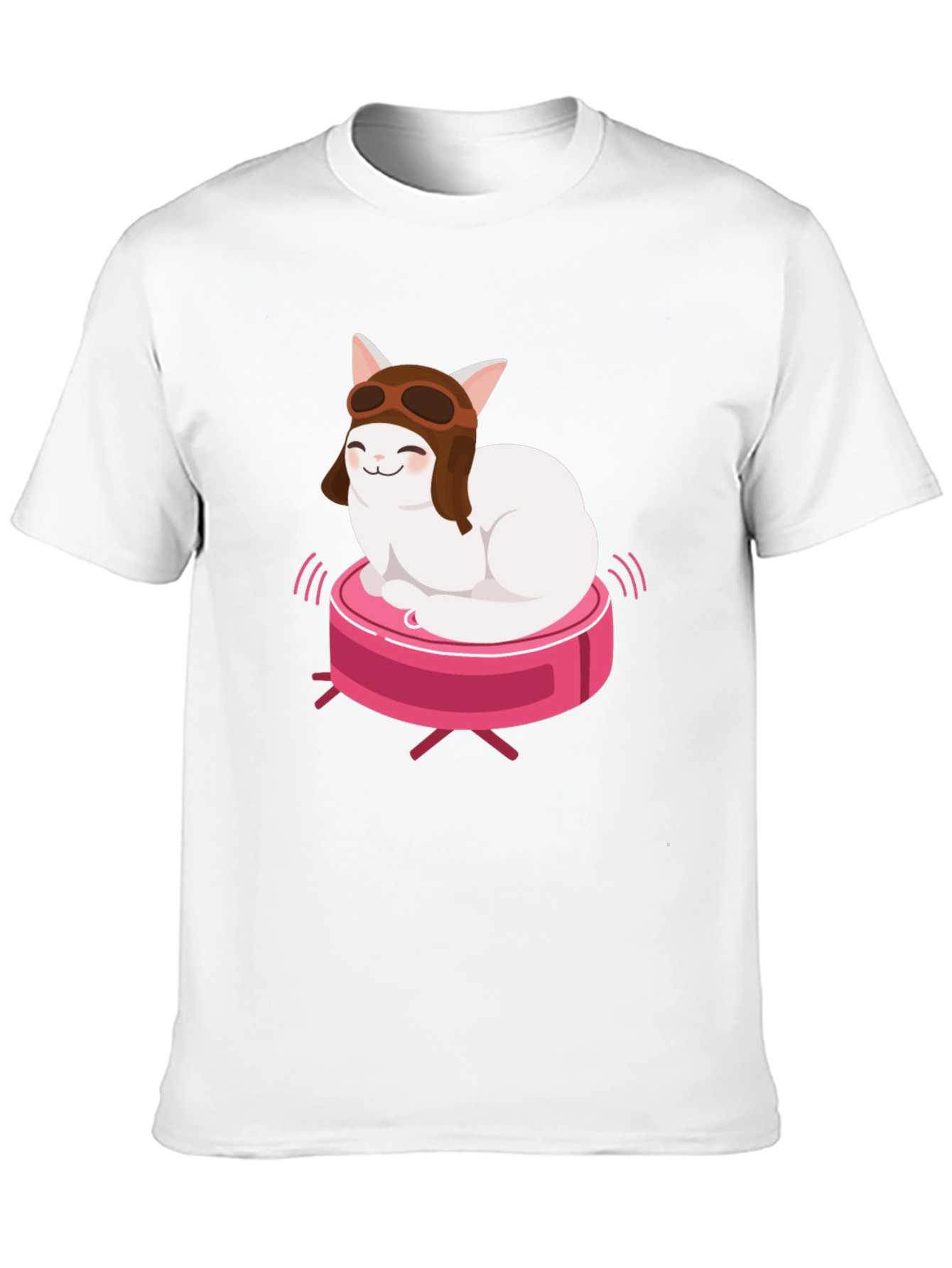 Cat Pilot on Robot Vacuum T-Shirt