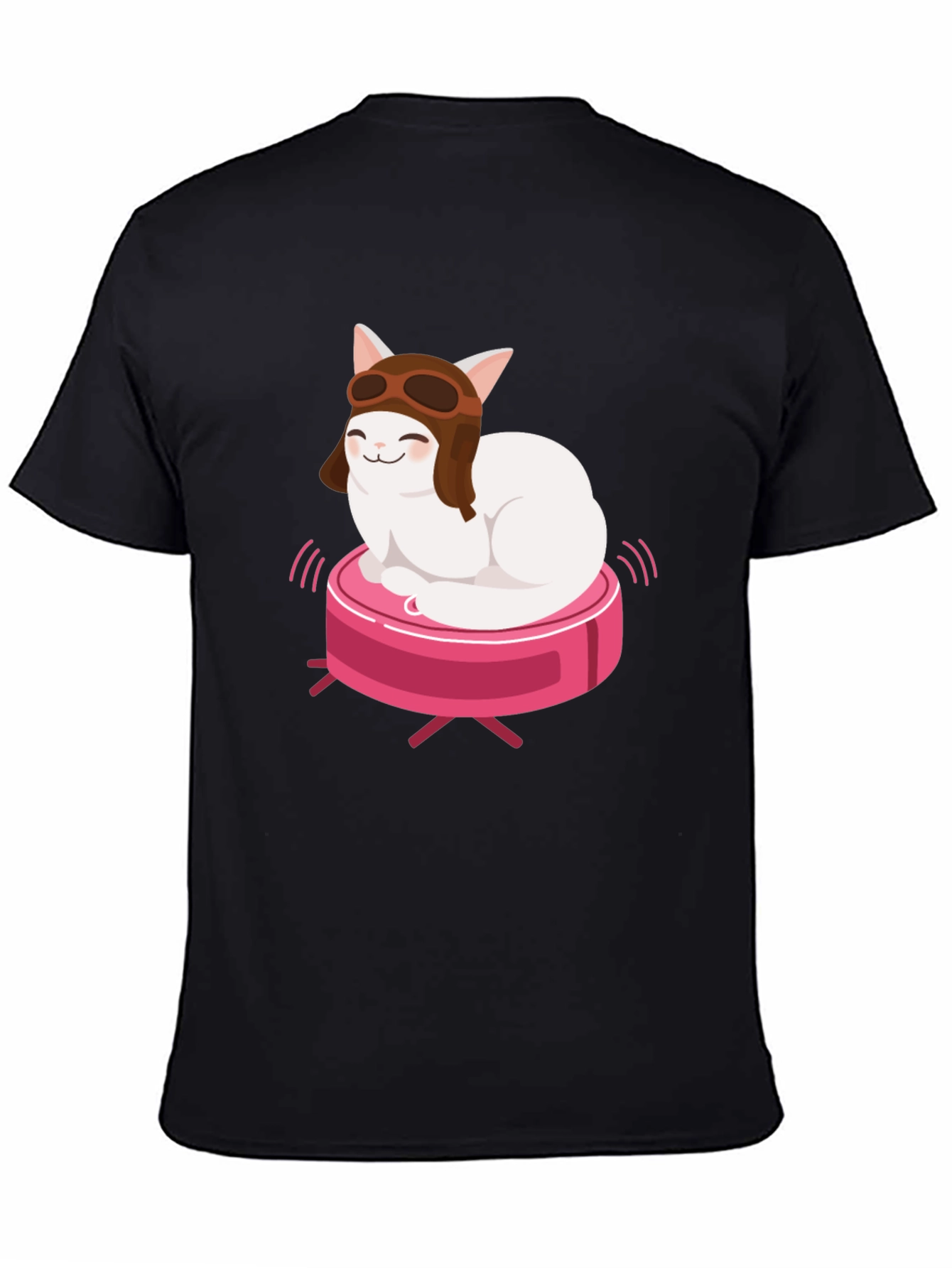 Cat Pilot on Robot Vacuum T-Shirt