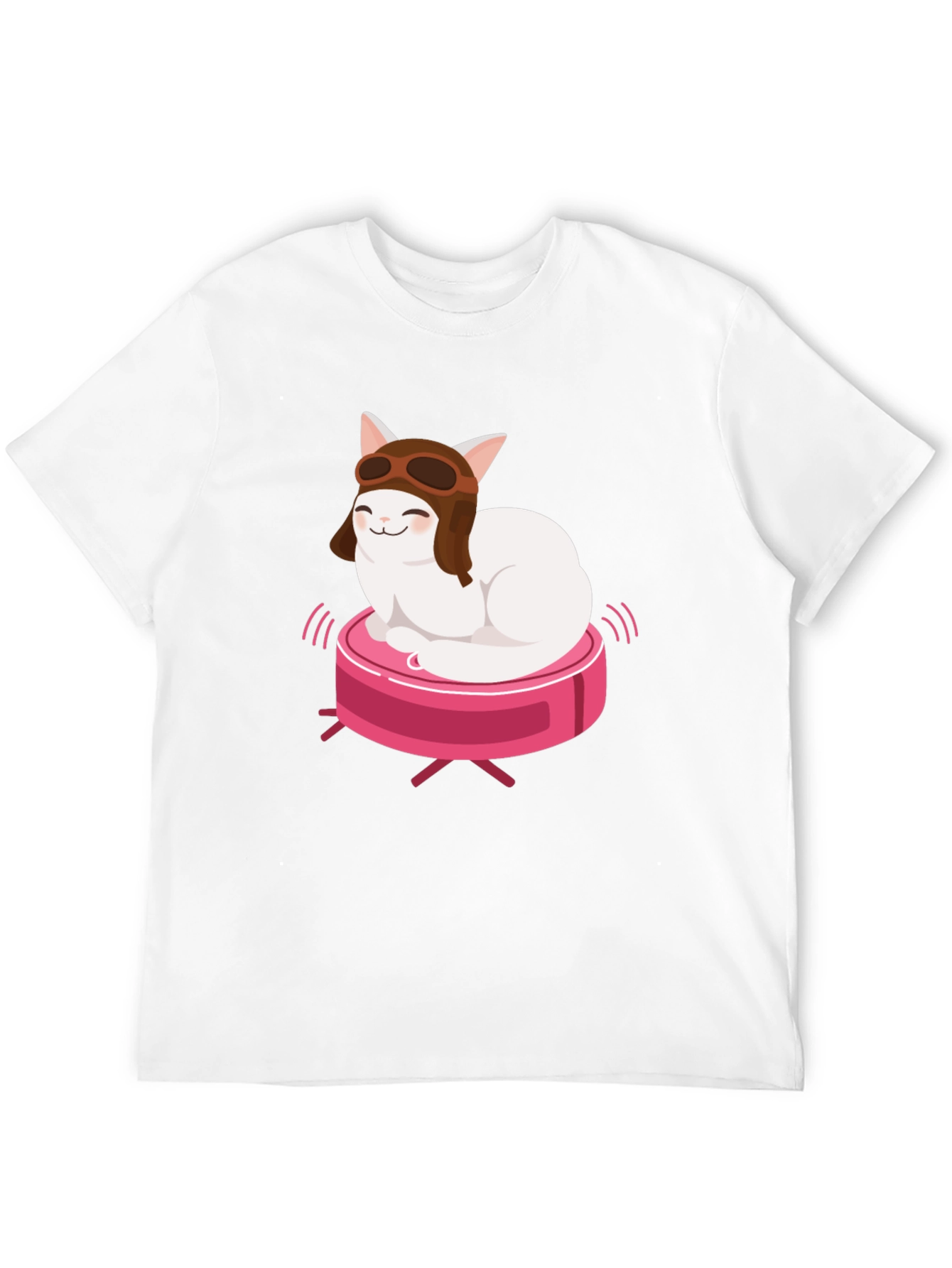 Cat Pilot on Robot Vacuum T-Shirt