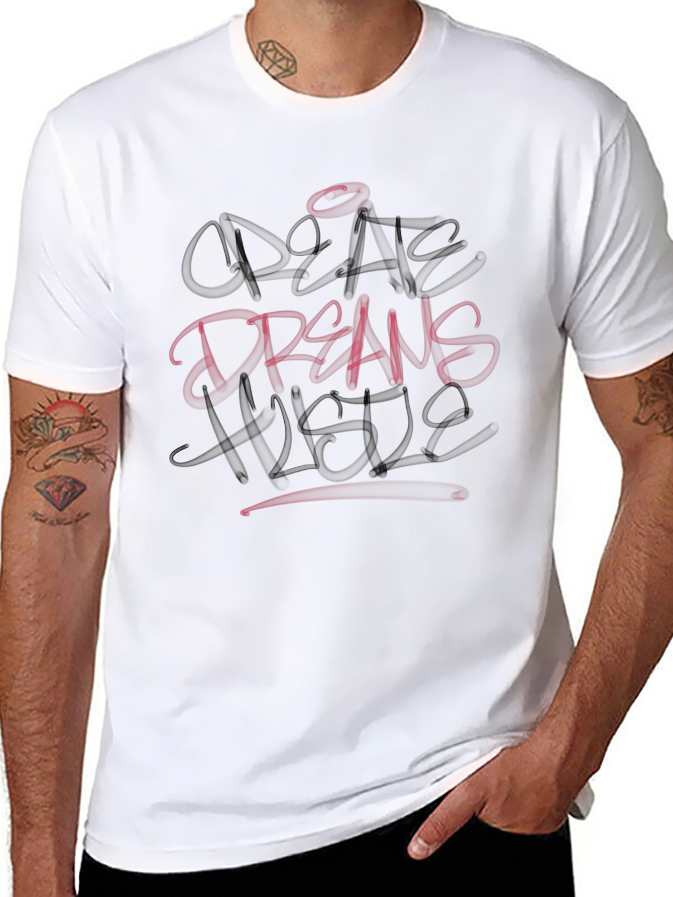 Create Dreams Achieve Goals Black T-Shirt