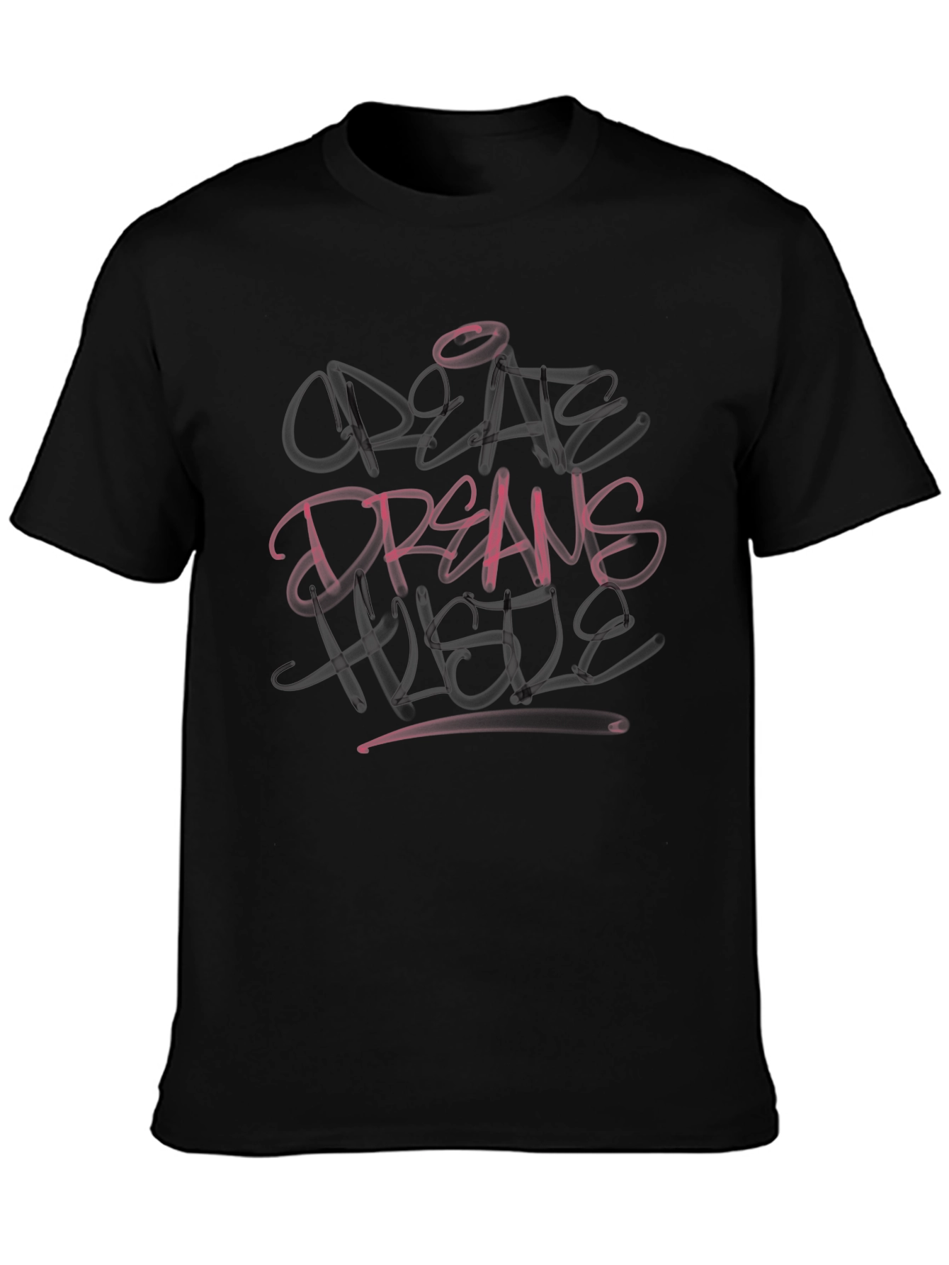 Create Dreams Achieve Goals Black T-Shirt