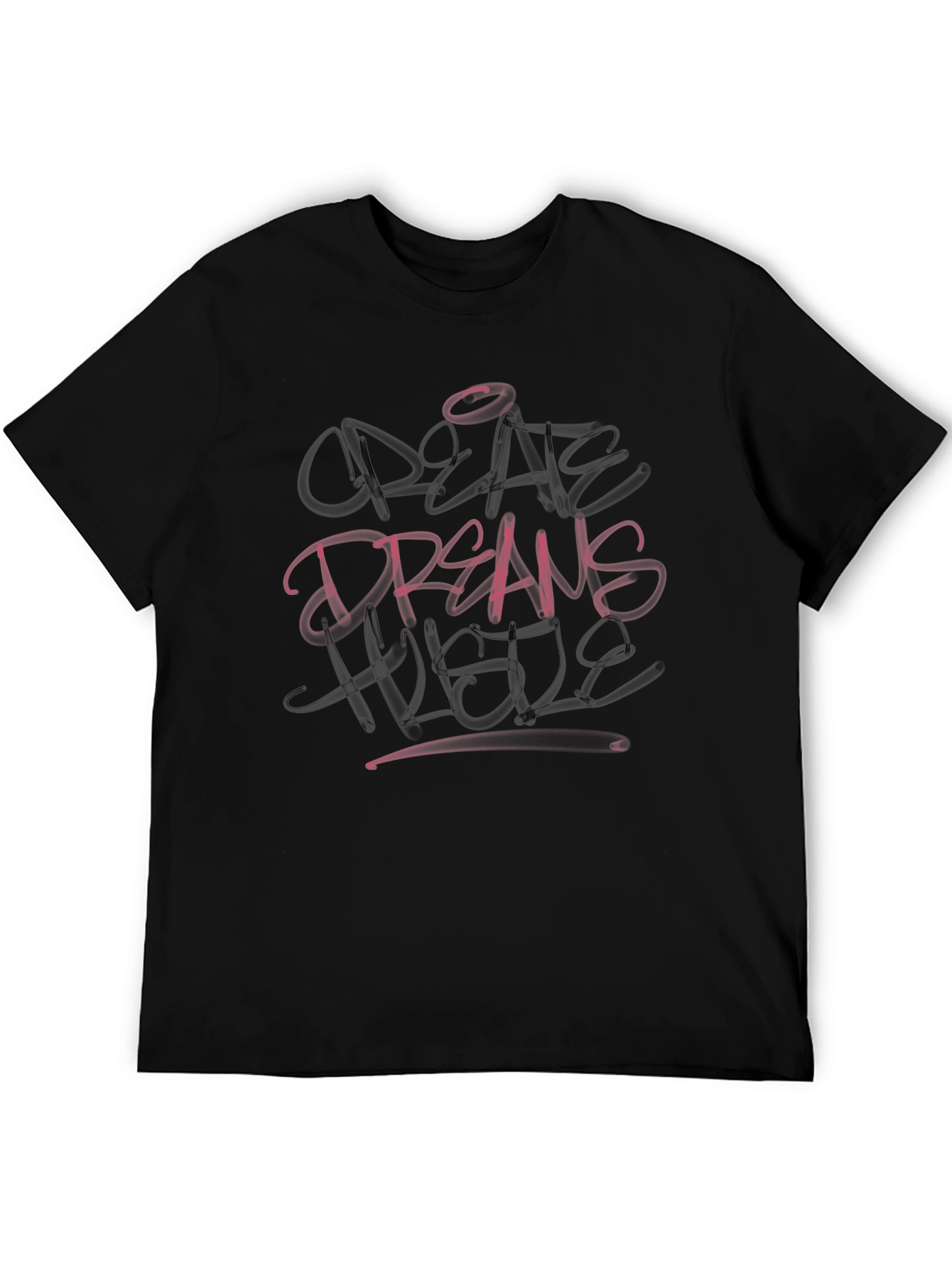 Create Dreams Achieve Goals Black T-Shirt
