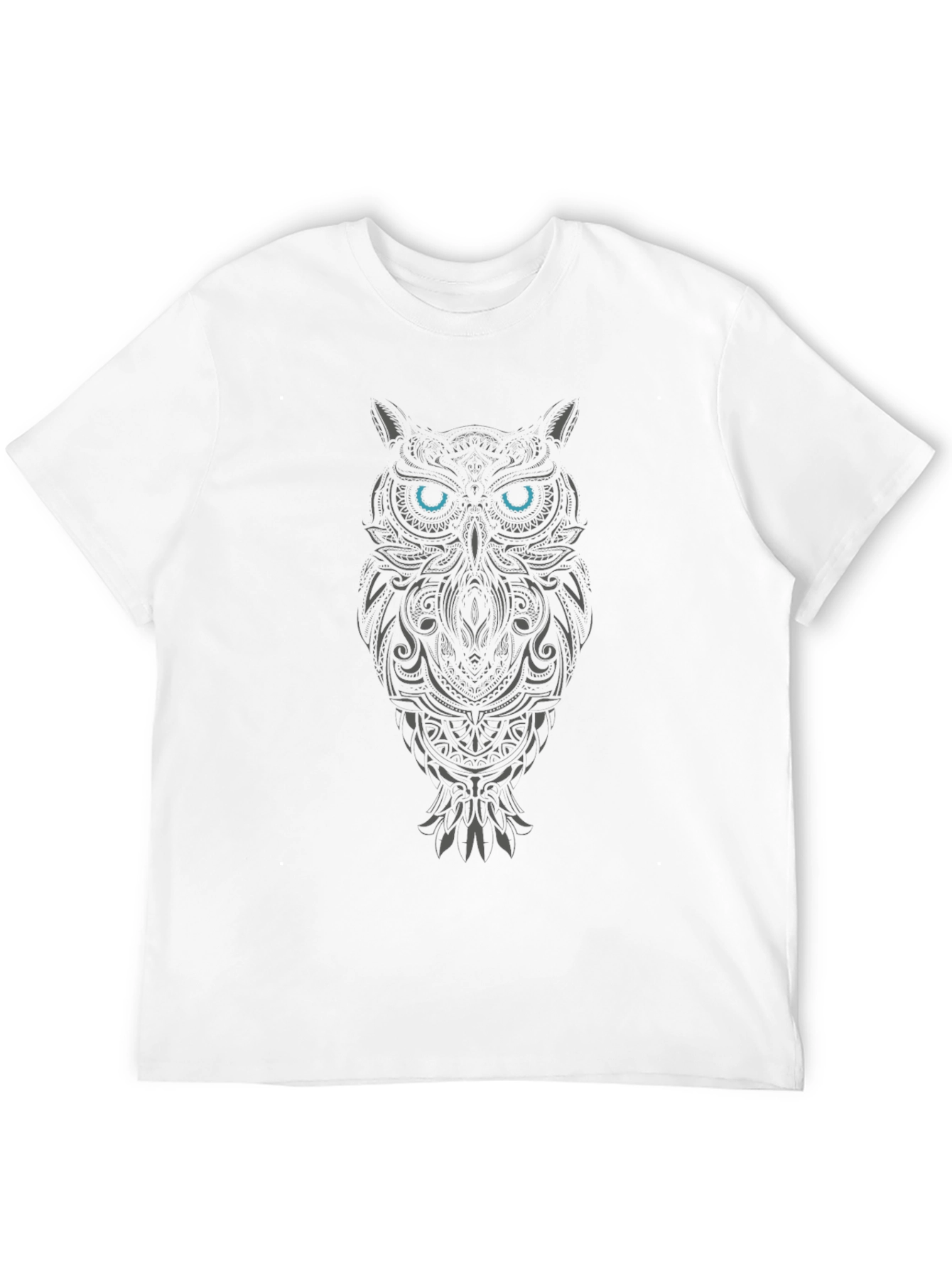 Tribal Owl Graphic Tee - Blue Eyes