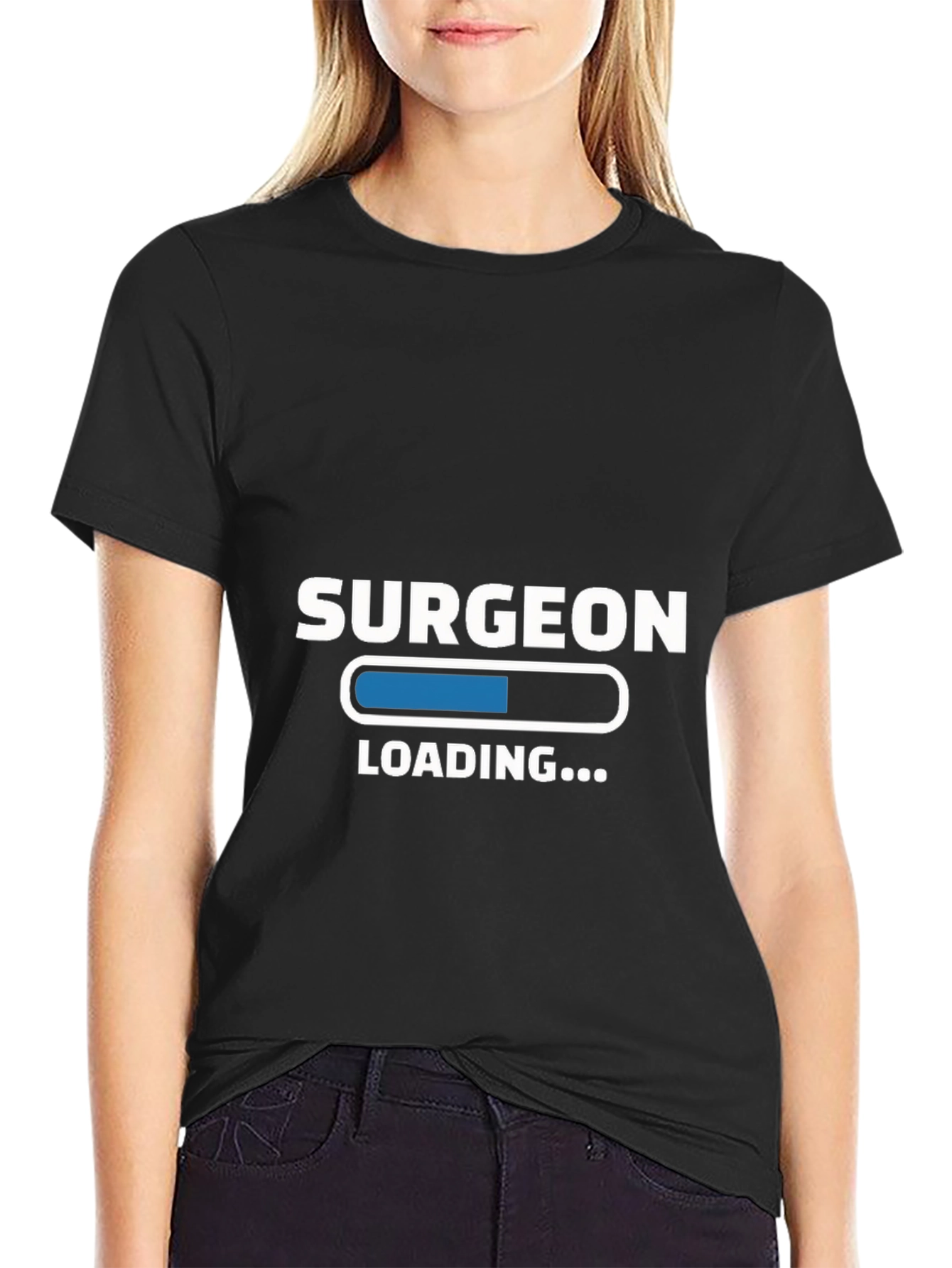 Surgeon Loading Funny Black T-Shirt