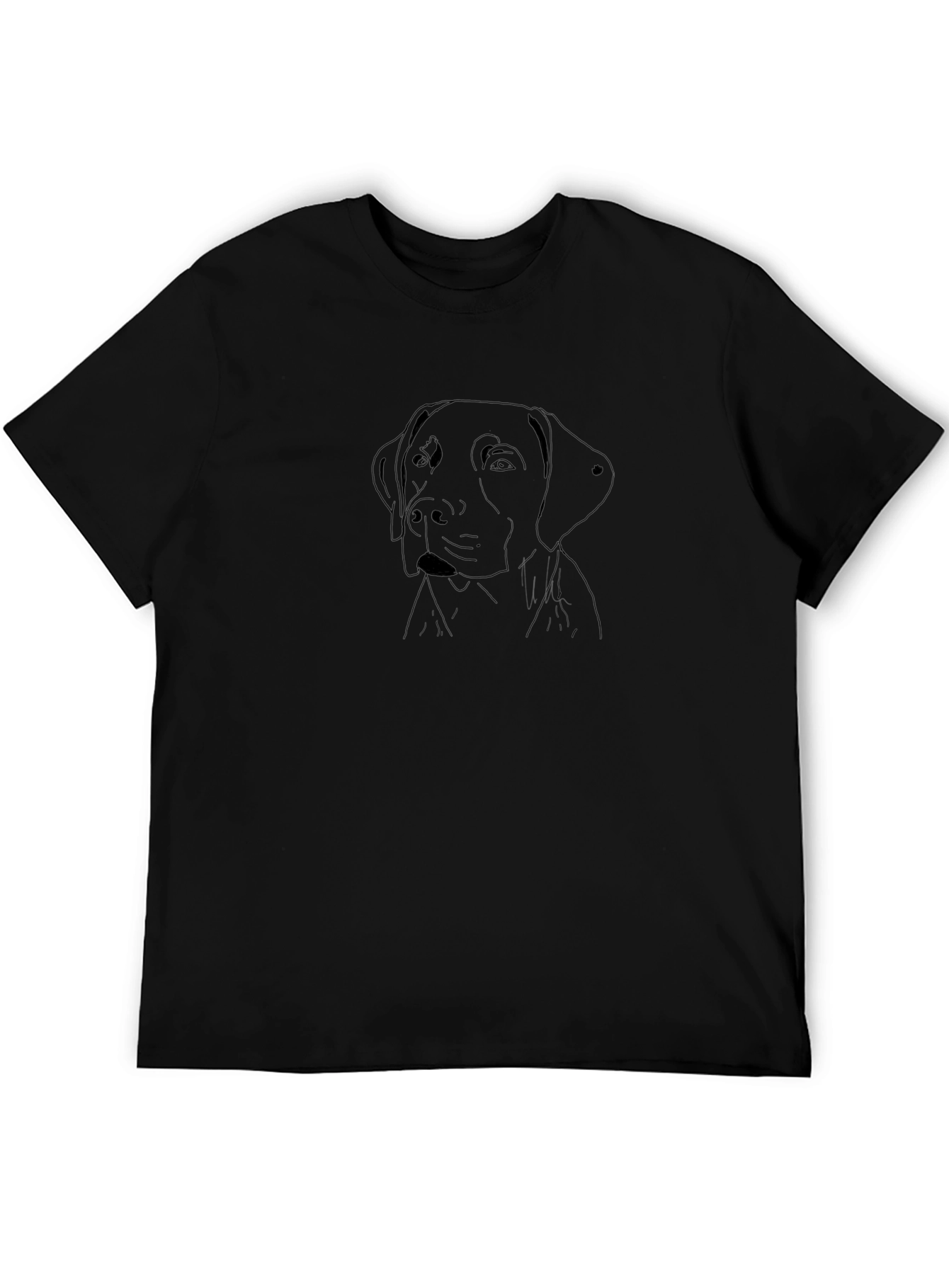 Black Dog Outline T-Shirt