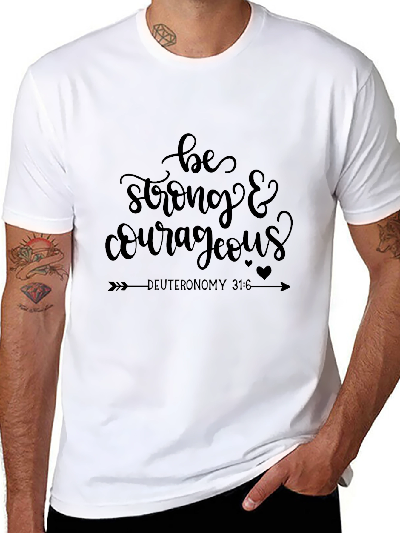 Be Strong & Courageous Graphic T-Shirt