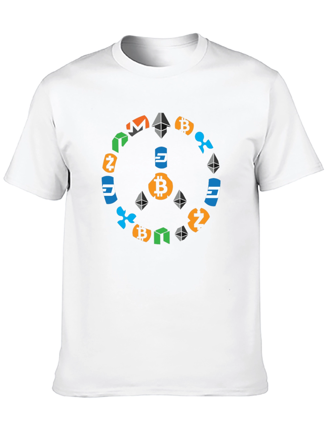 Crypto Peace Sign Black T-Shirt