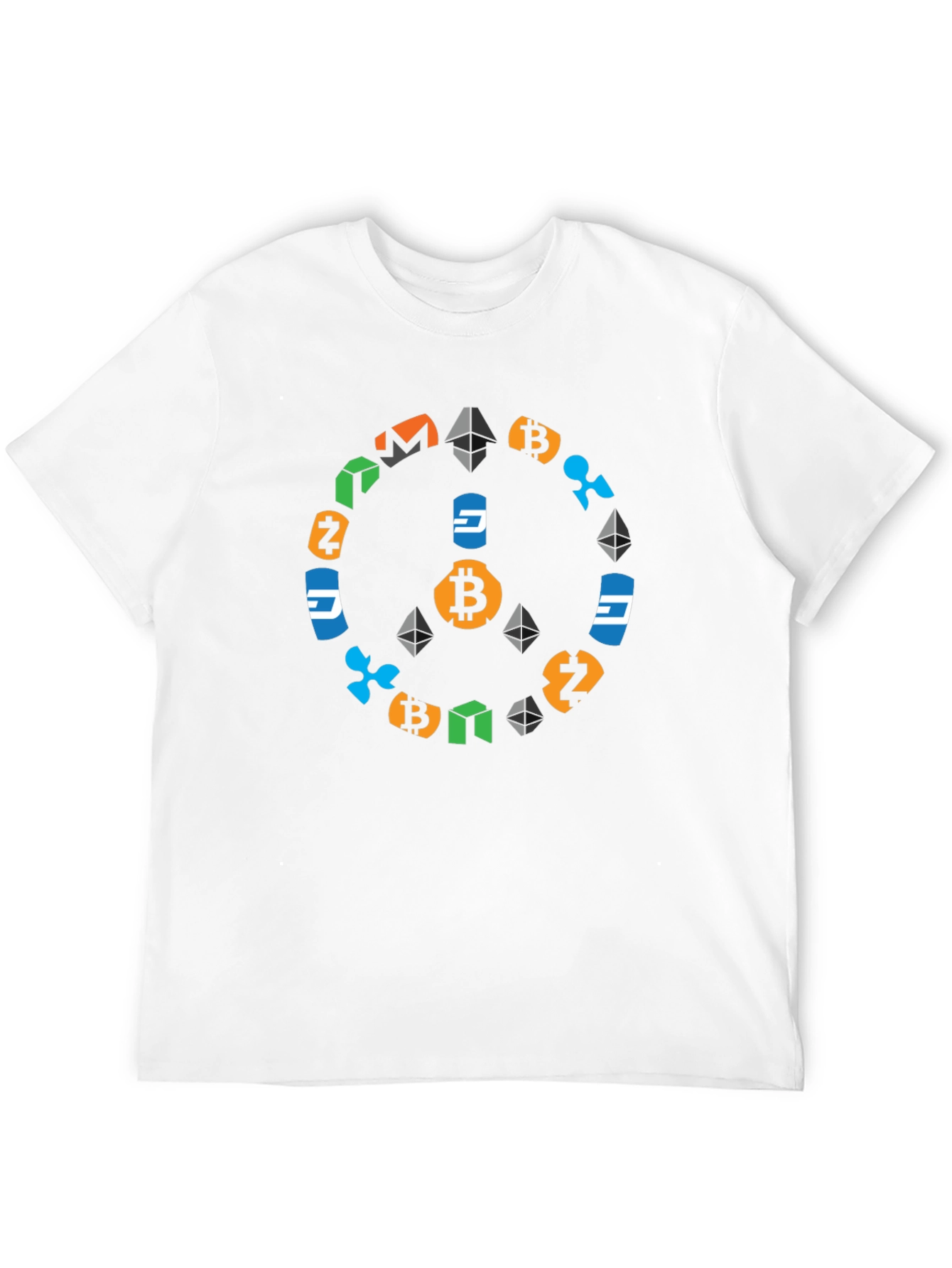 Crypto Peace Sign Black T-Shirt