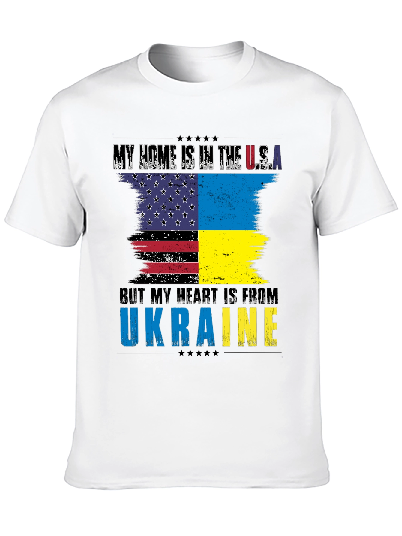 USA Ukraine Flag T-Shirt Patriot Support