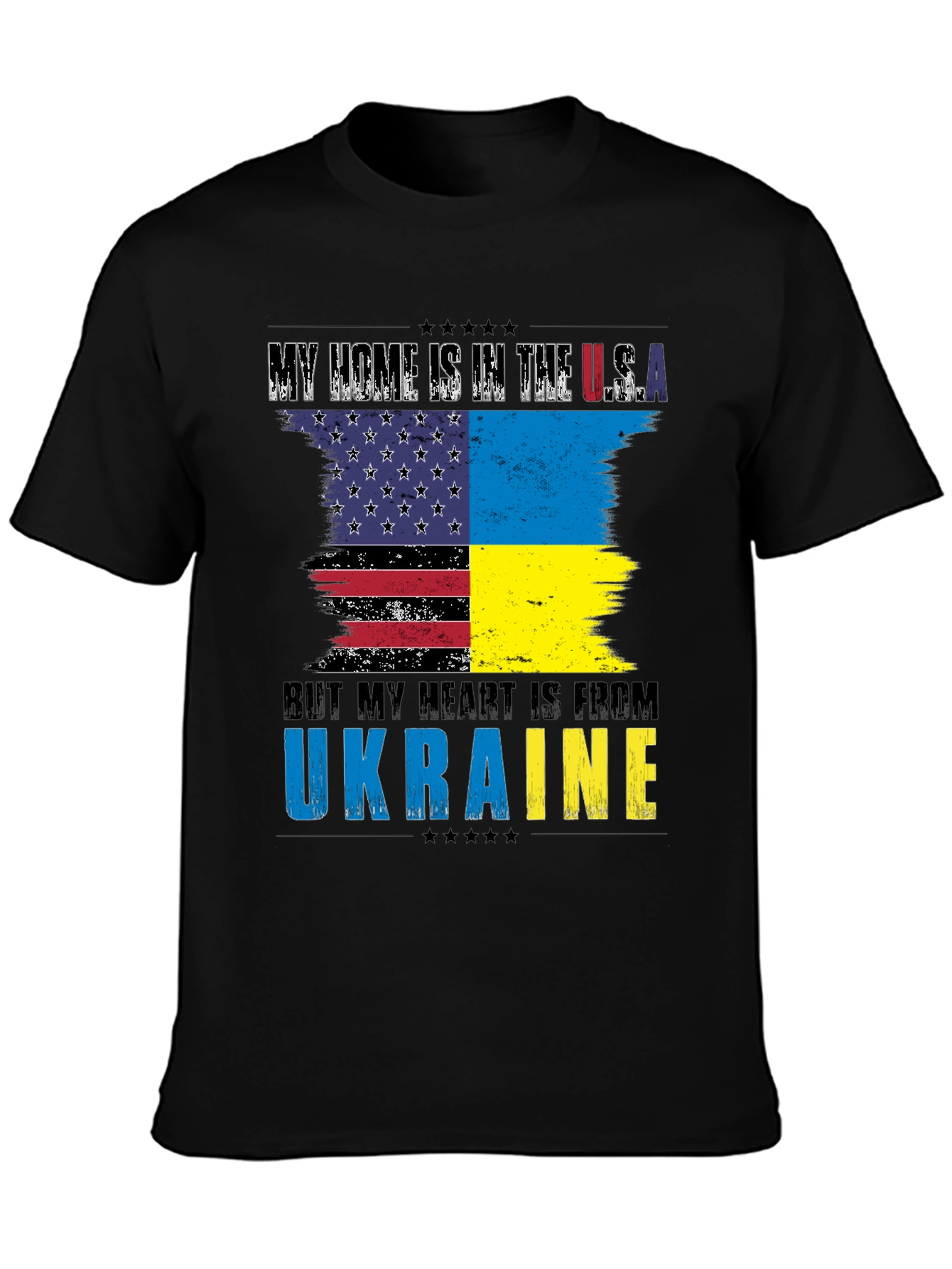 USA Ukraine Flag T-Shirt Patriot Support