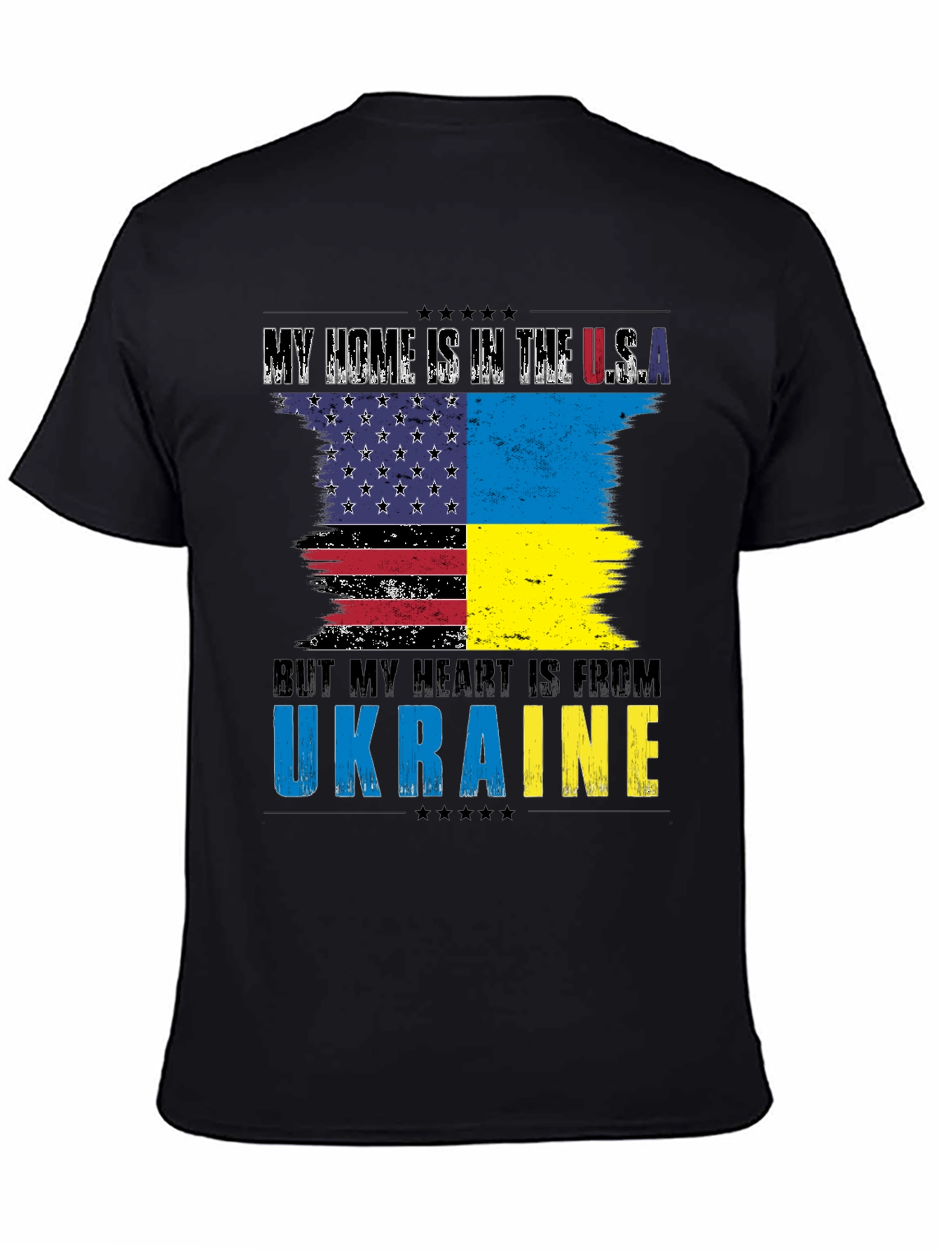 USA Ukraine Flag T-Shirt Patriot Support
