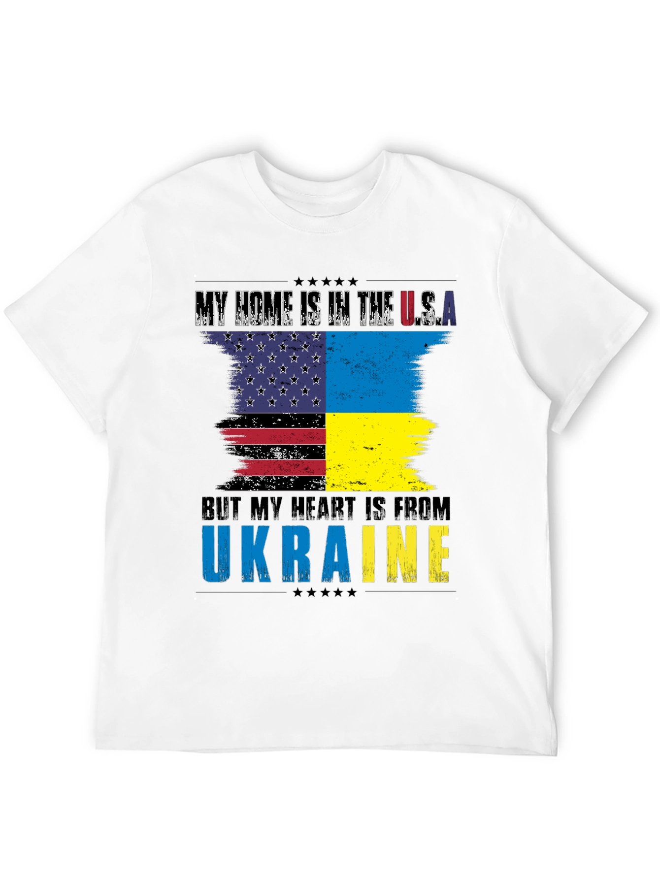 USA Ukraine Flag T-Shirt Patriot Support