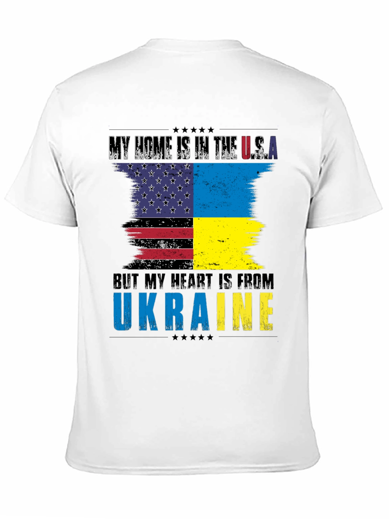 USA Ukraine Flag T-Shirt Patriot Support