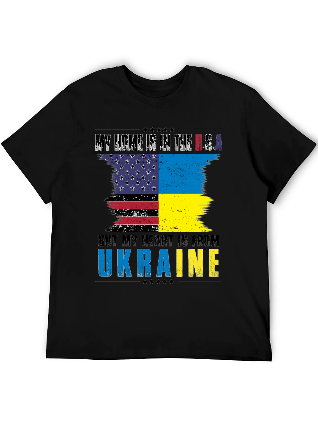 USA Ukraine Flag T-Shirt Patriot Support