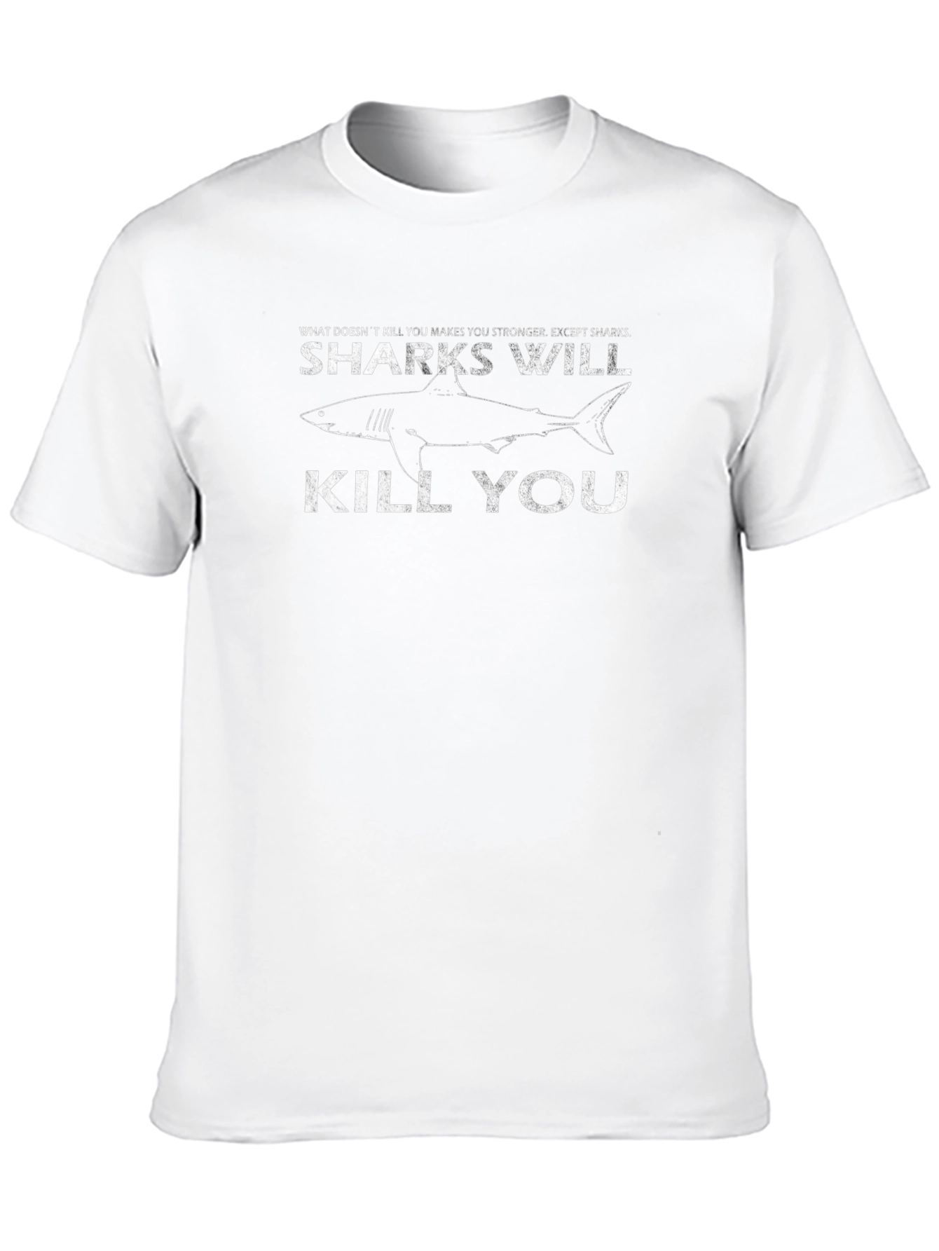 Sharks Will Kill You Funny Graphic Tee