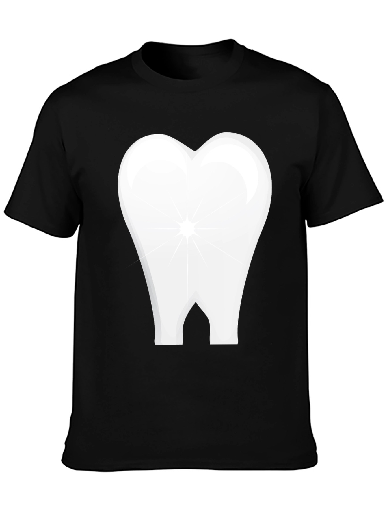 Tooth Graphic Black T-Shirt Dental Humor