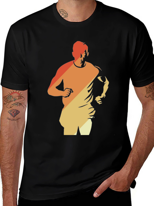 Retro Runner Graphic Tee - Black