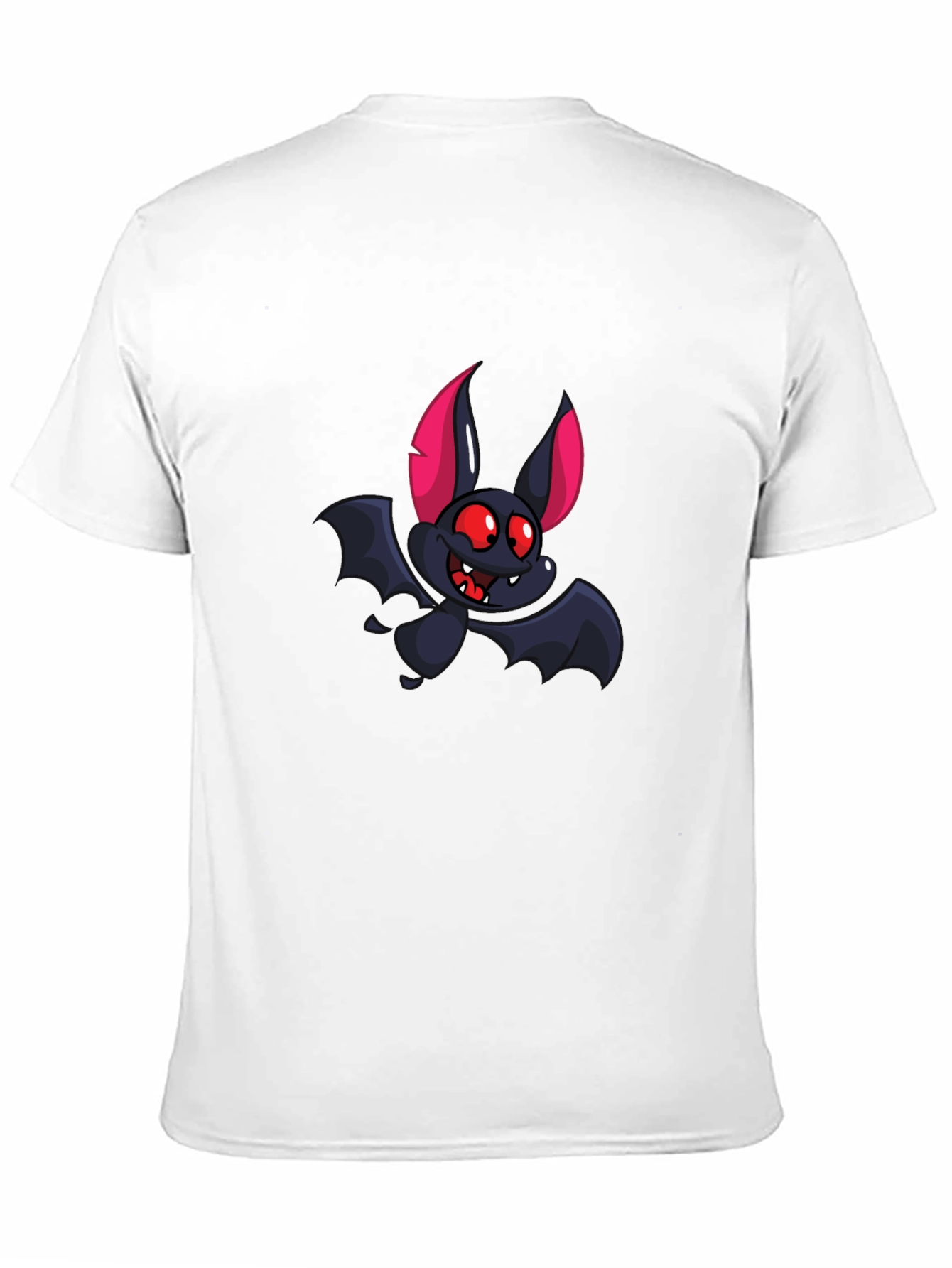 Cartoon Bat Graphic Tee - Black T-Shirt