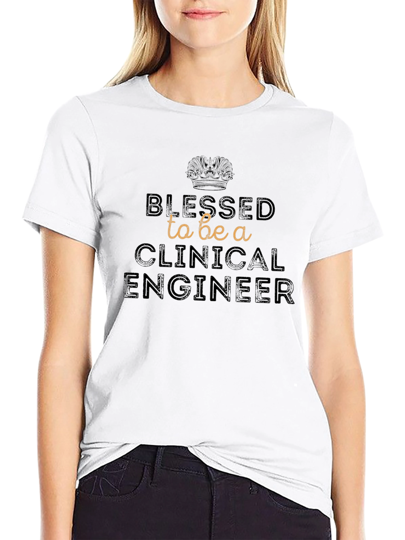 Blessed Clinical Engineer T-Shirt - Black