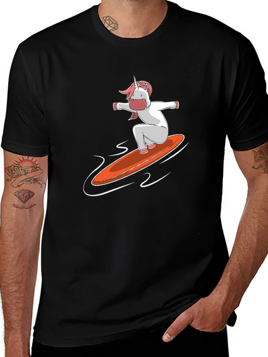 Unicorn Surfing T-Shirt - Fun Graphic Tee