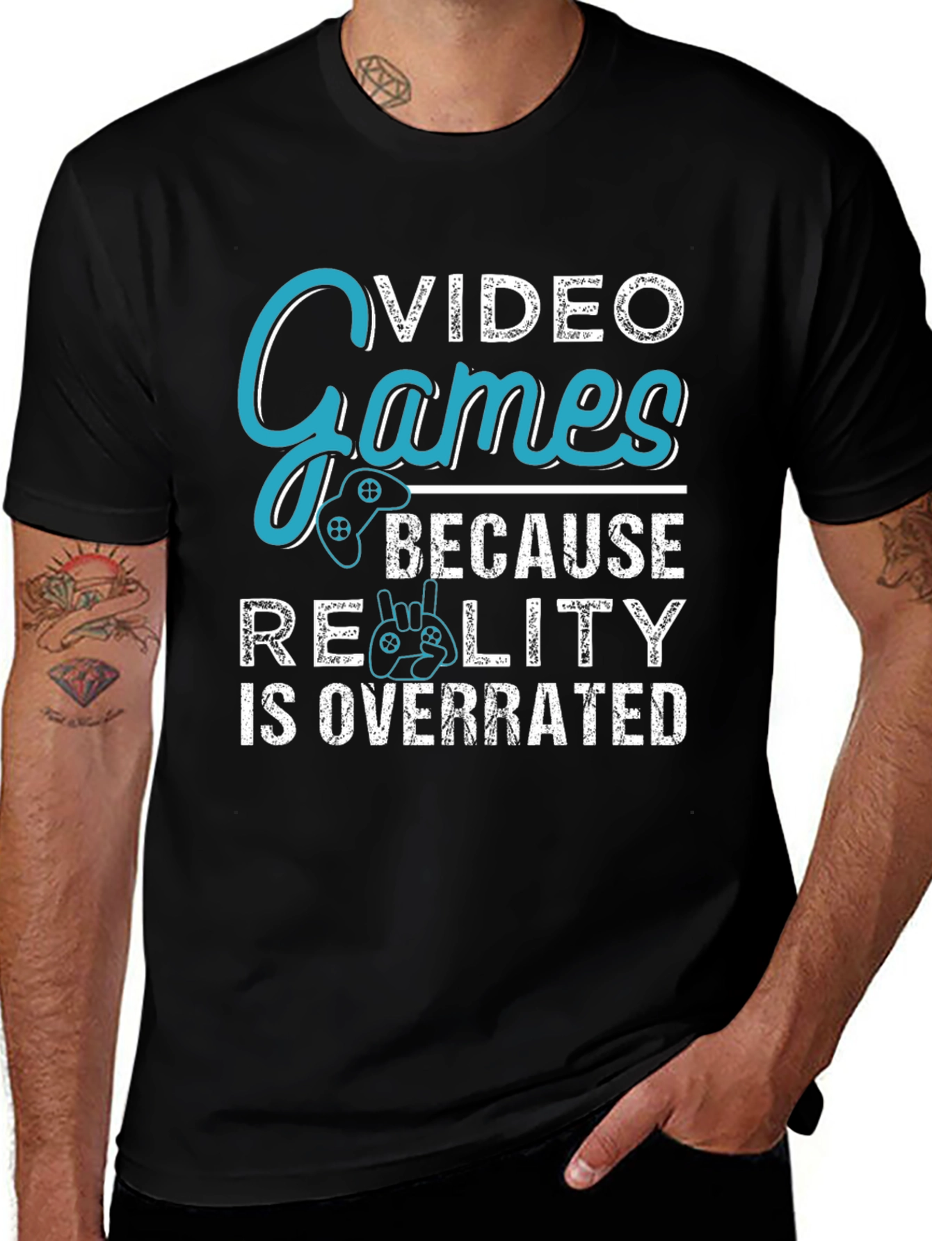 Video Games Overrated Reality Graphic Tee