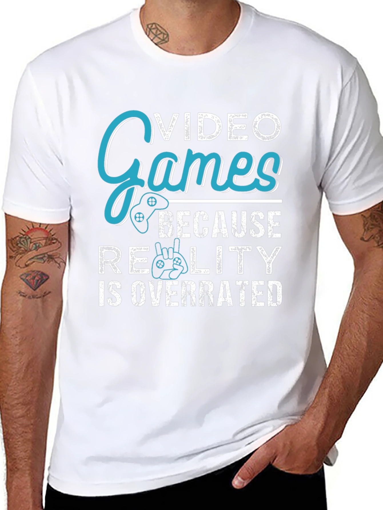 Video Games Overrated Reality Graphic Tee