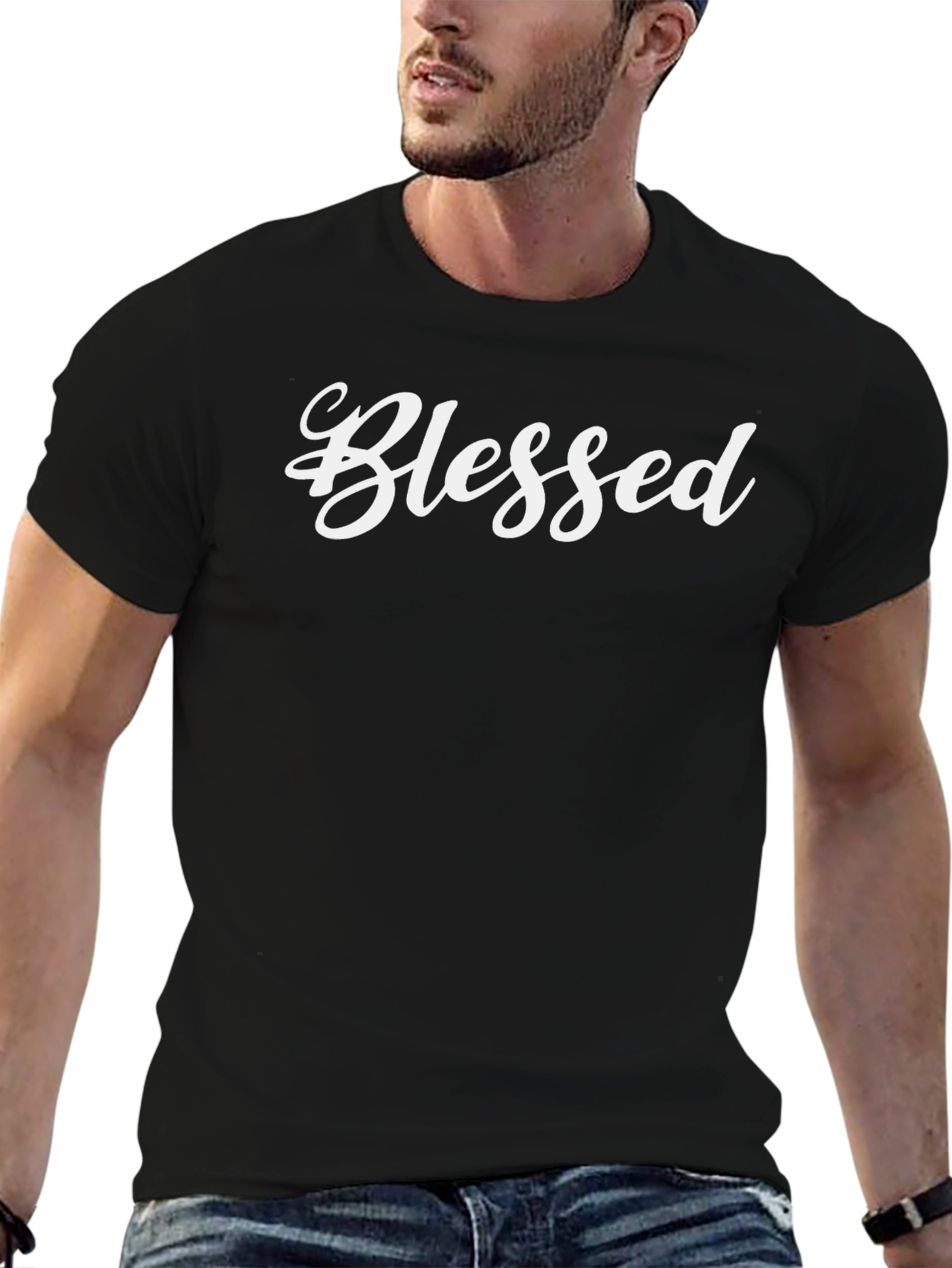 Blessed Black T-Shirt - Stylish Christian Apparel