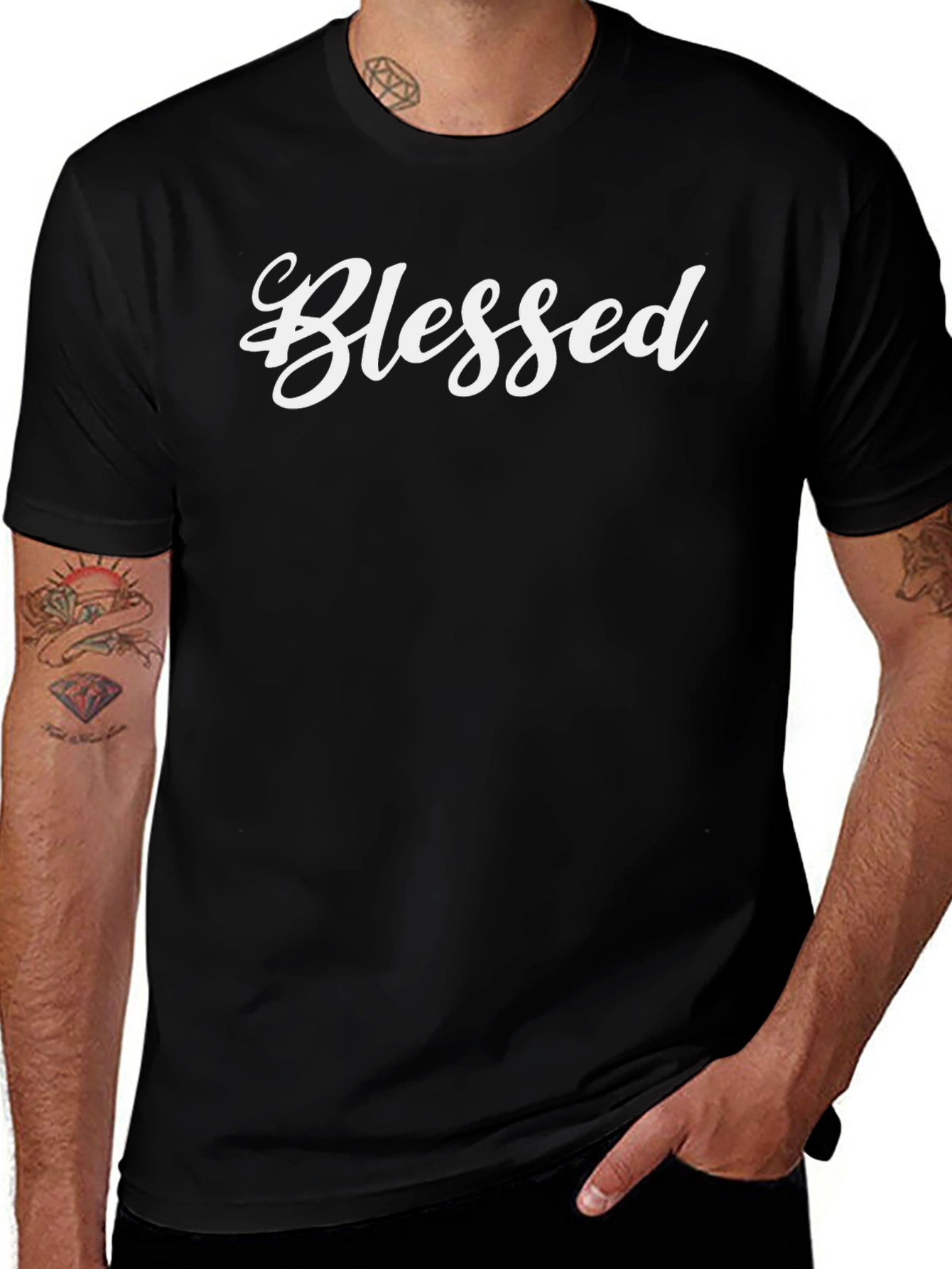 Blessed Black T-Shirt - Stylish Christian Apparel