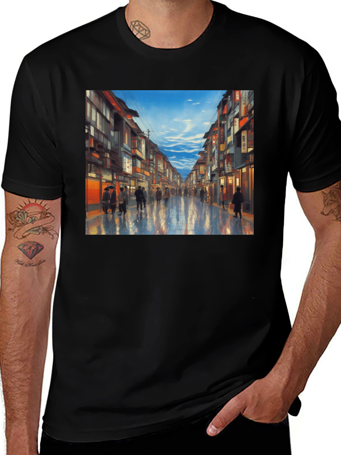 City Street T-Shirt - Artistic Impression