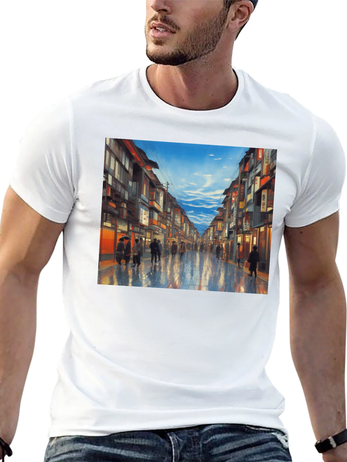 City Street T-Shirt - Artistic Impression