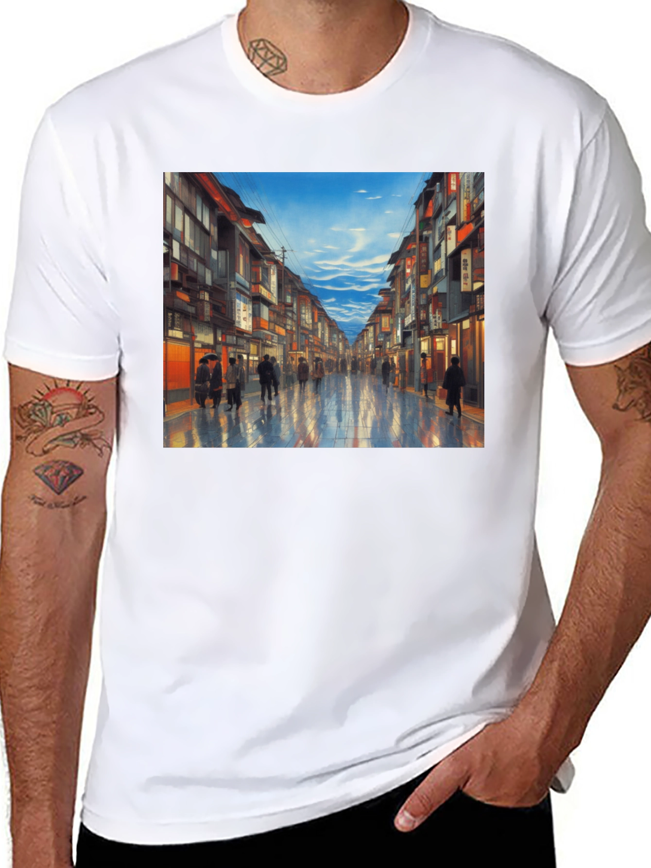 City Street T-Shirt - Artistic Impression