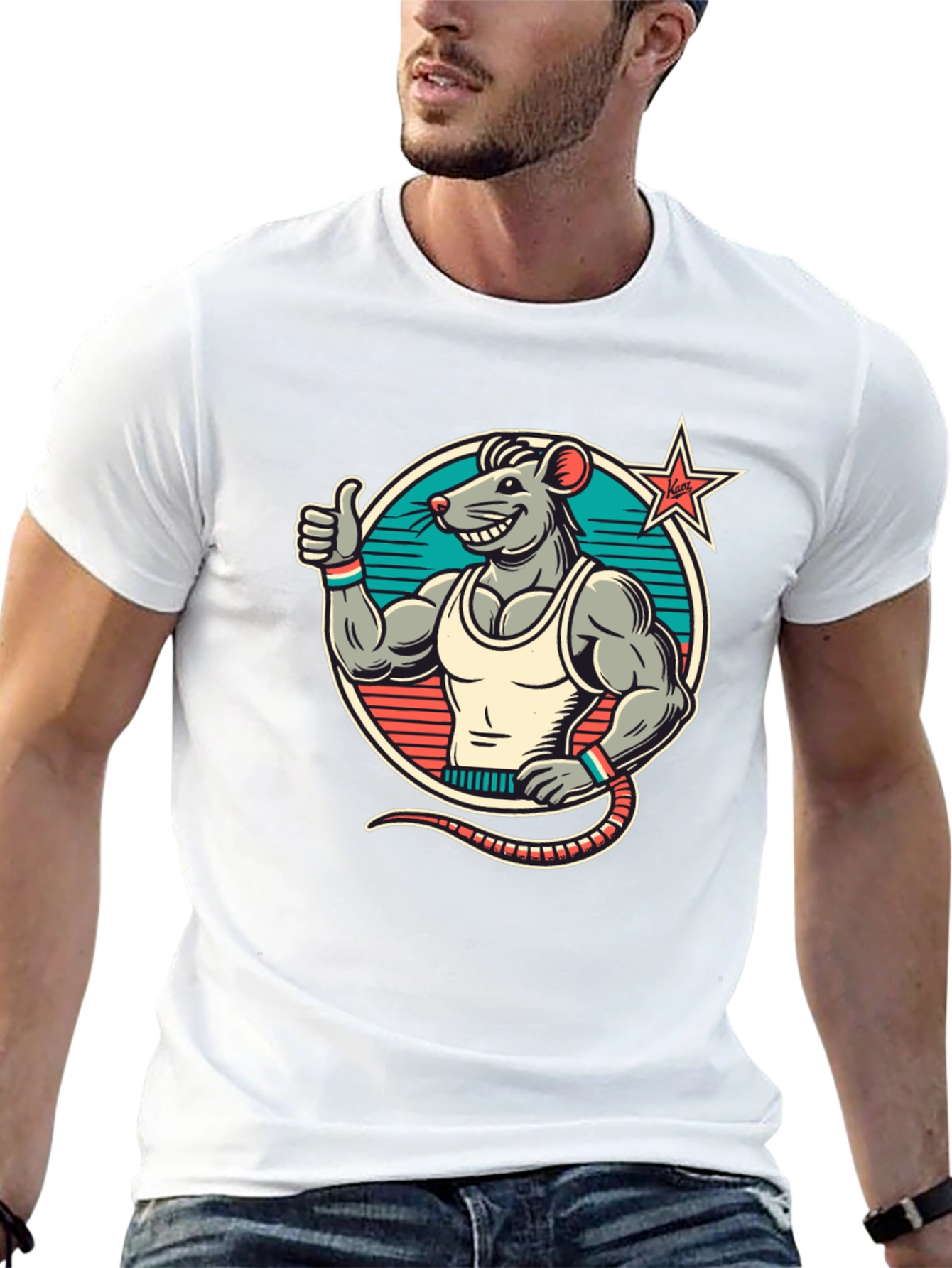 Rat Fitness T-Shirt - Black Crew Neck