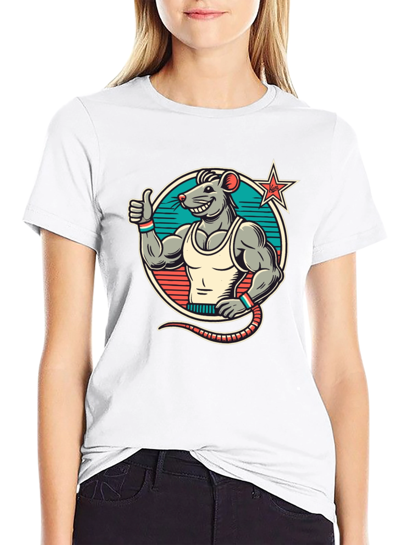 Rat Fitness T-Shirt - Black Crew Neck