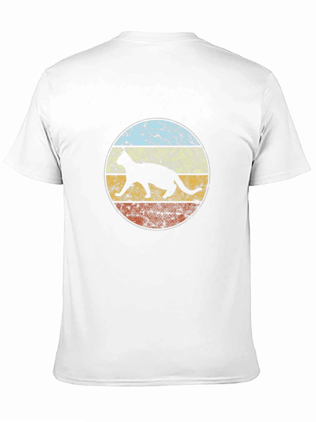 Retro Cat Silhouette Graphic T-Shirt