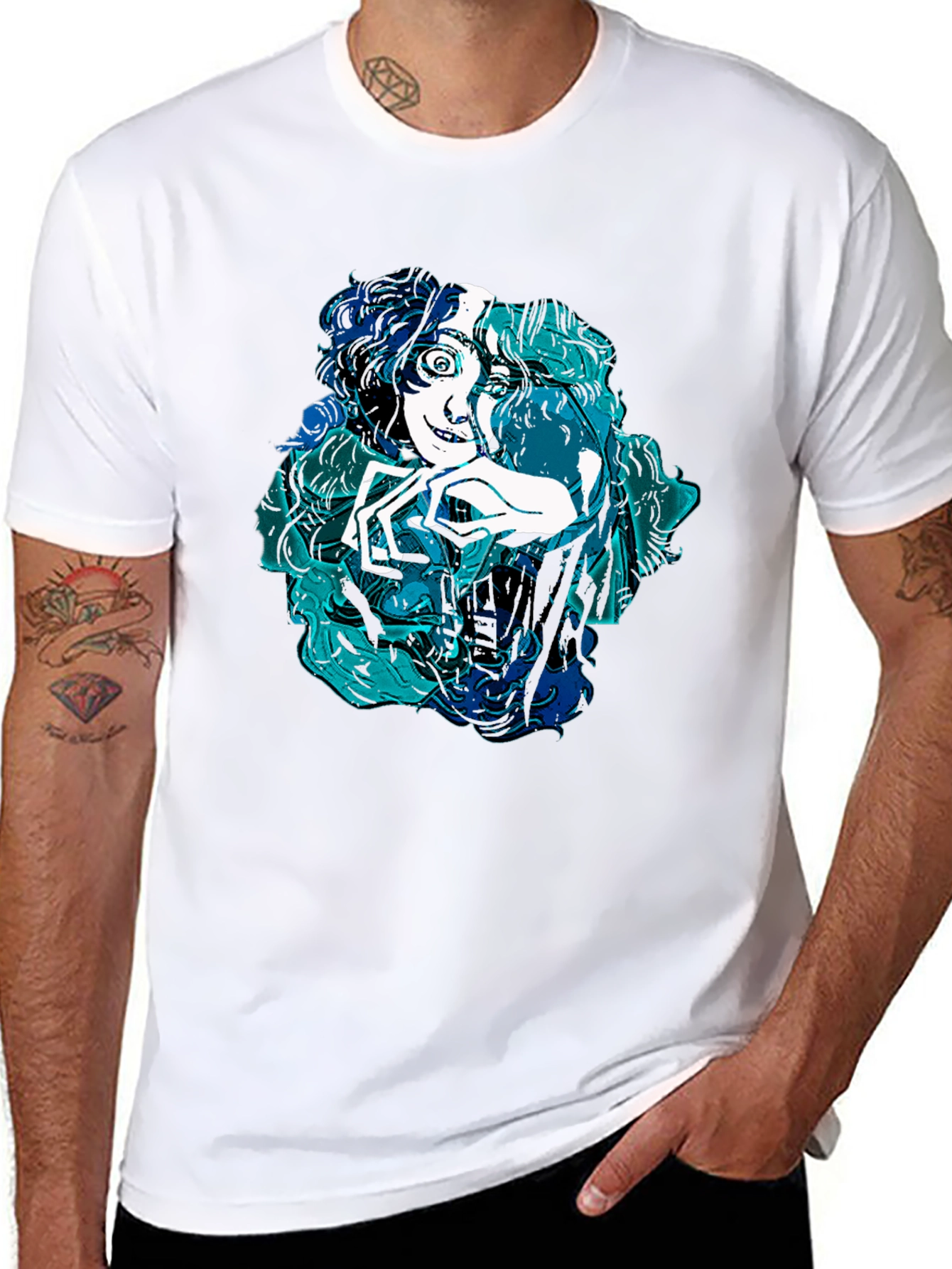 Cartoon Graphic Tee - Modern Art Shirt