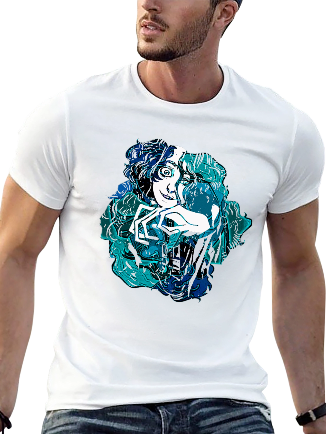 Cartoon Graphic Tee - Modern Art Shirt