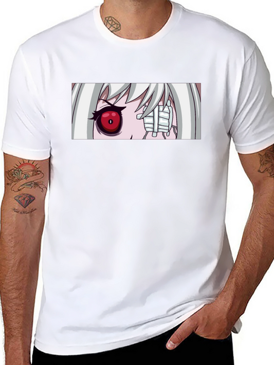 Anime Eye Graphic Black T-Shirt