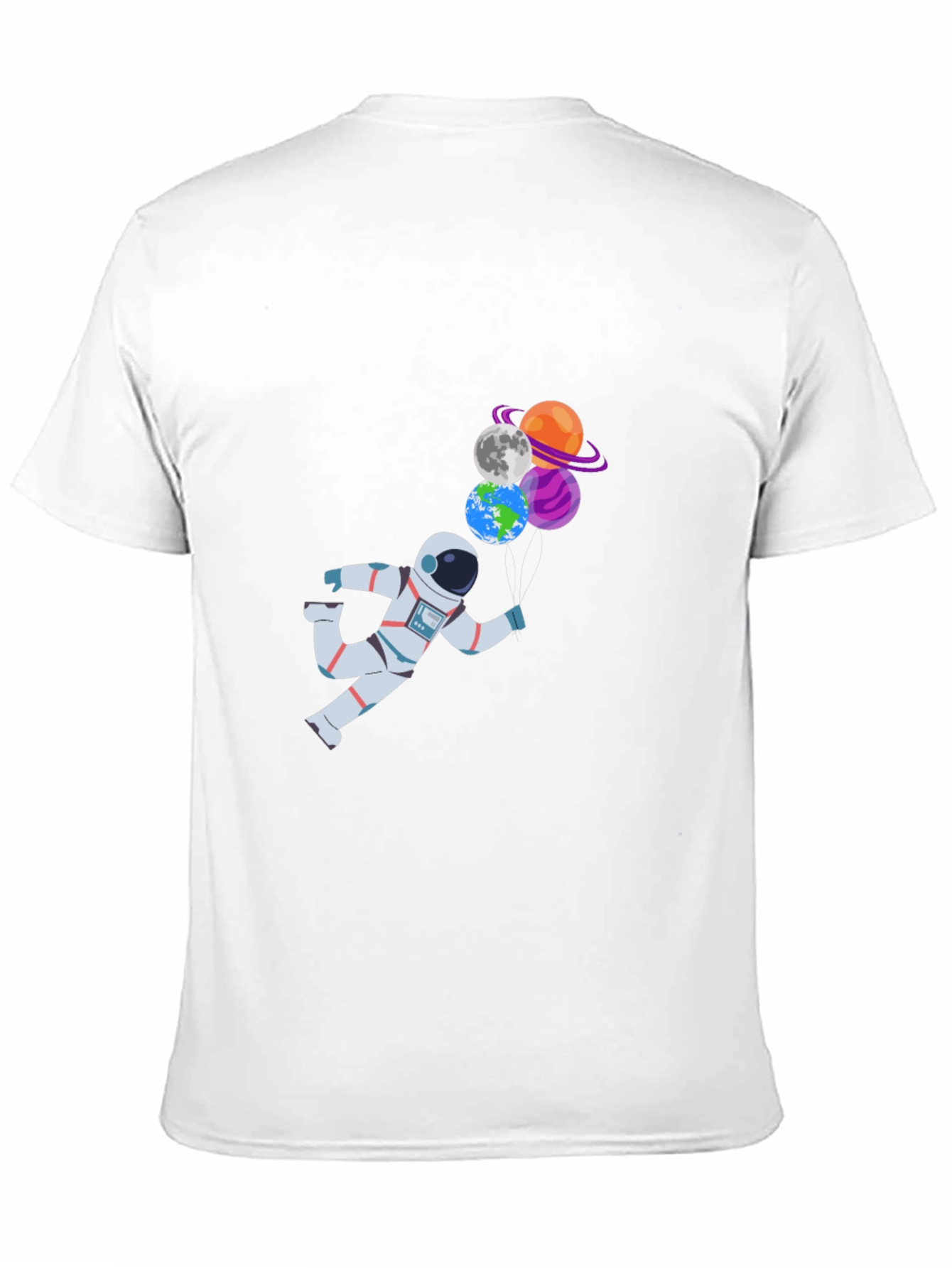 Astronaut & Planet Balloons Graphic T-Shirt