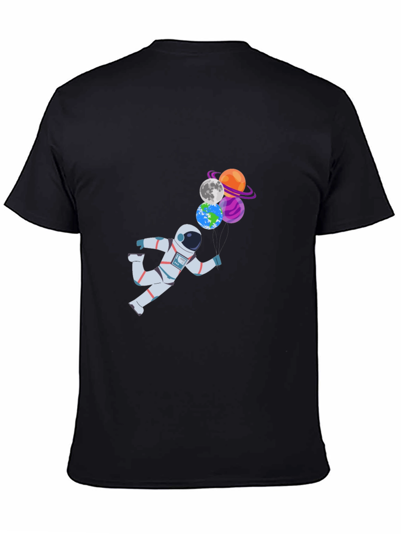 Astronaut & Planet Balloons Graphic T-Shirt