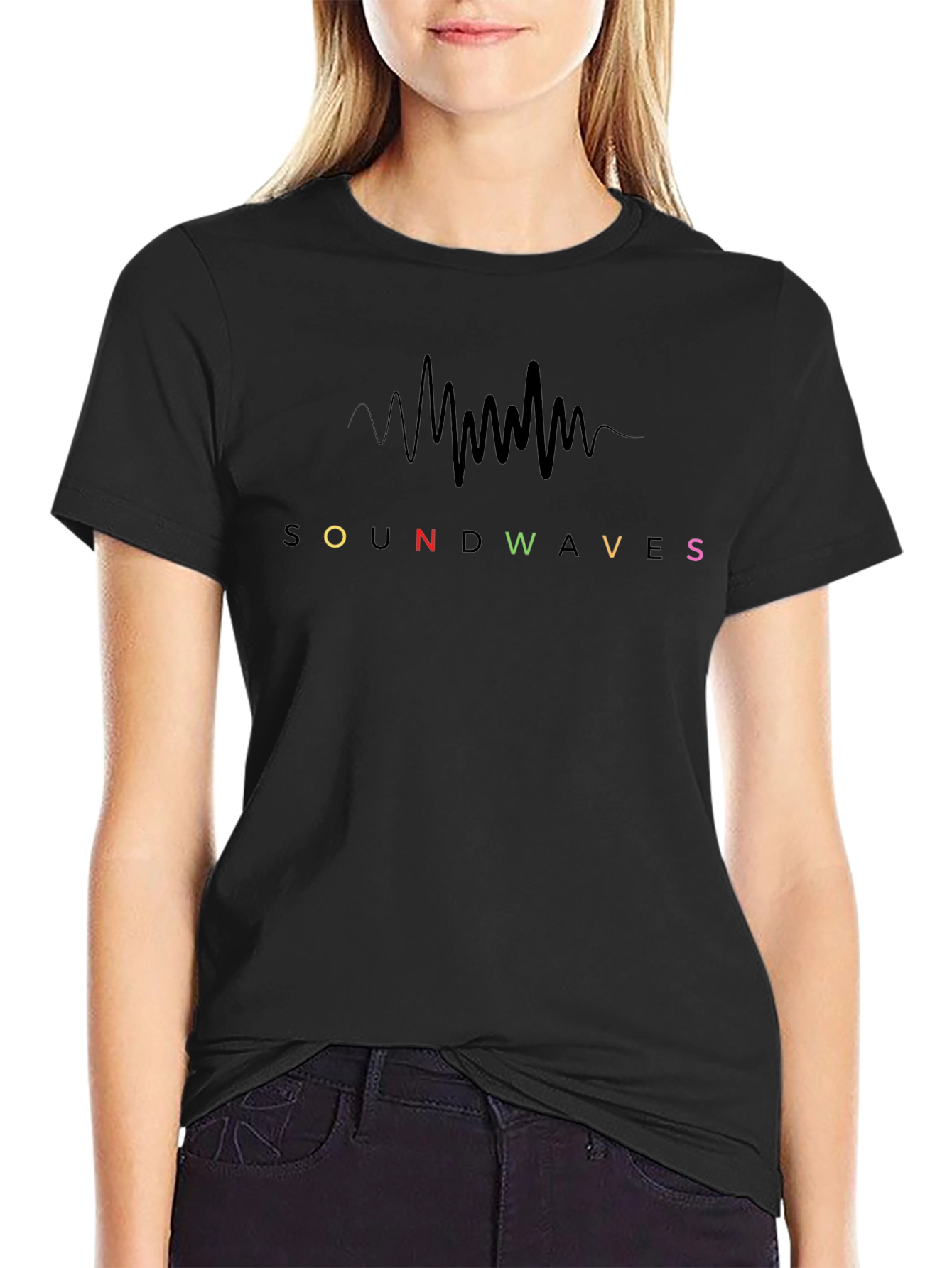 Soundwaves Graphic Print Tee - Cool Music Vibe